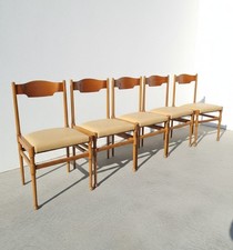 Set 5 Sedie Vintage In Faggio Anni '60