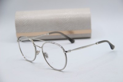 NEW JIMMY CHOO JC230 YB7 SILVER GREY AUTHENTIC FRAMES EYEGLASSES 51-20