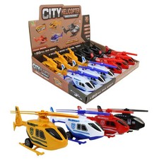 12 sztuk zabawek Helicopter City - około 15 cm zestaw helikopterów na wystawie