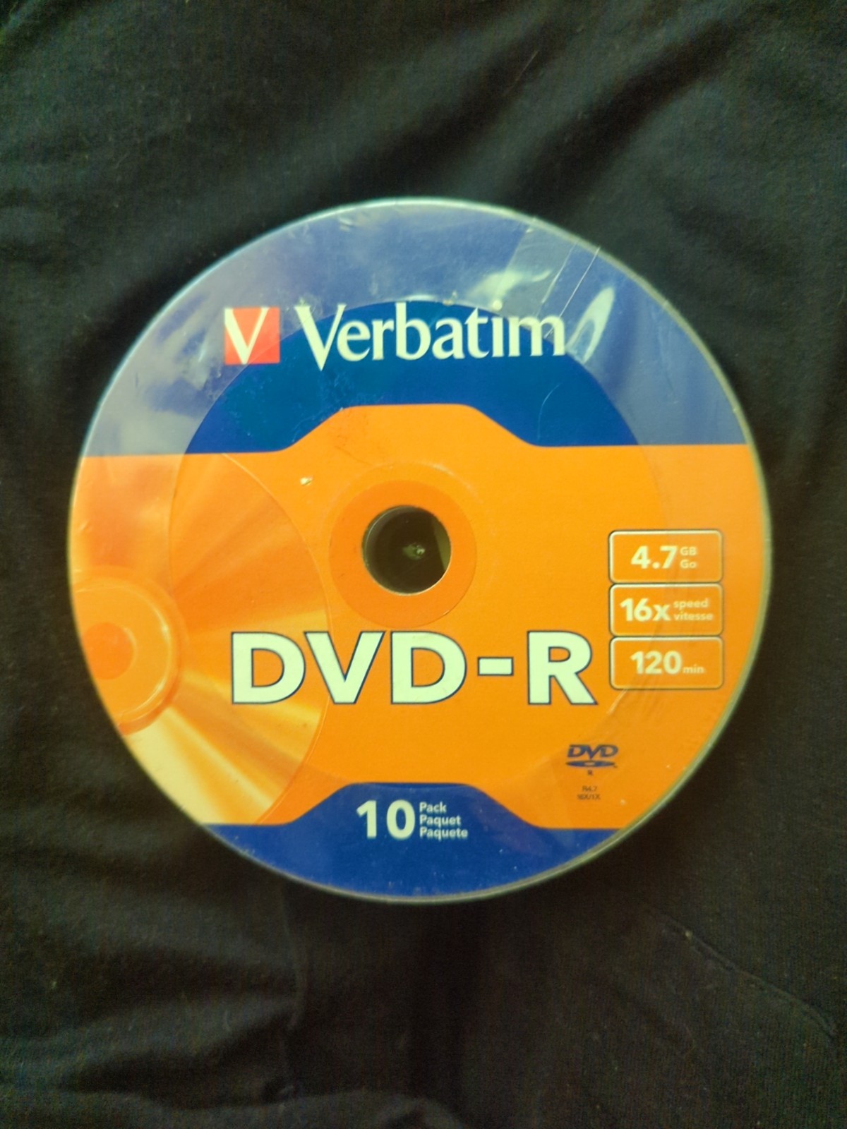 Verbatim DVD-R 10 Pack 16X 4.7GB 120 Minutes Recordable New Sealed