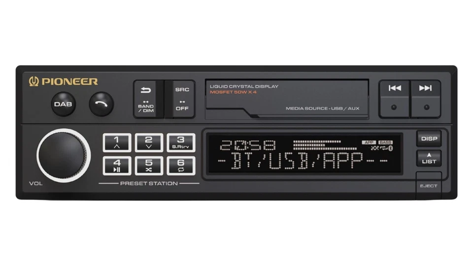 Pioneer SXT-C10PS Retro Autoradio DAB+ Bluetooth 1-DIN Oldtimer Radio SXTC10PS - Bild 3 von 4