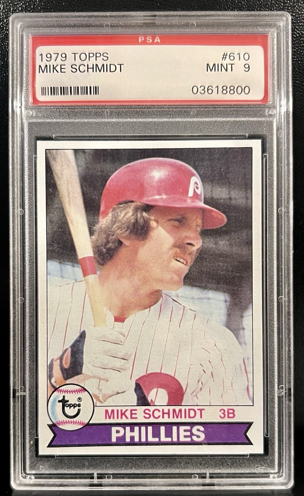 1979 Topps - Mike Schmidt #610 - PSA 9 Mint Philadelphia Phillies HOFer Legend