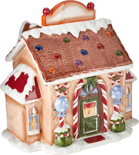 Gifts Ceramic Santa'S Village Candy Jar, 8-1/2-Inch