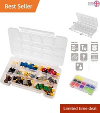 Customizable Clear Storage Box with Adjustable Dividers - 15 Compartment Design