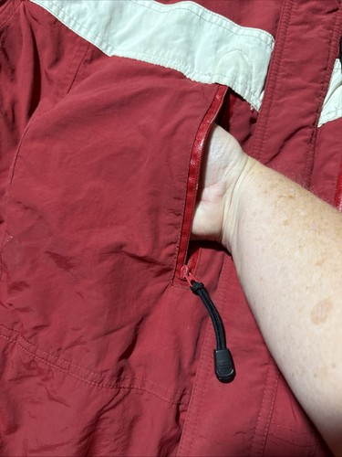90s Vintage Tommy Hilfiger Jacket - L- Used - Burgundy White Sailing Jacket - Picture 19 of 24