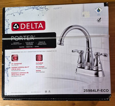 Delta Chrome Porter 4in Centerset 2-handle Bathroom Faucet 25984LF-ECO