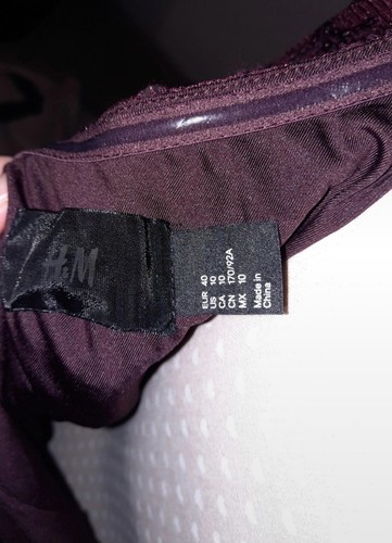 H&M DRESS PURPLE SIZE 10 - Picture 4 of 4