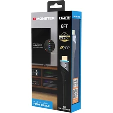 Monster MLB7-1026-BLU 6ft LED Light UHD HDMI Cable - Blue