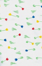 NEW USA Custom HEAVY FLANNELBACK Small Buds Print Banquet TABLECLOTH 70 x 90"