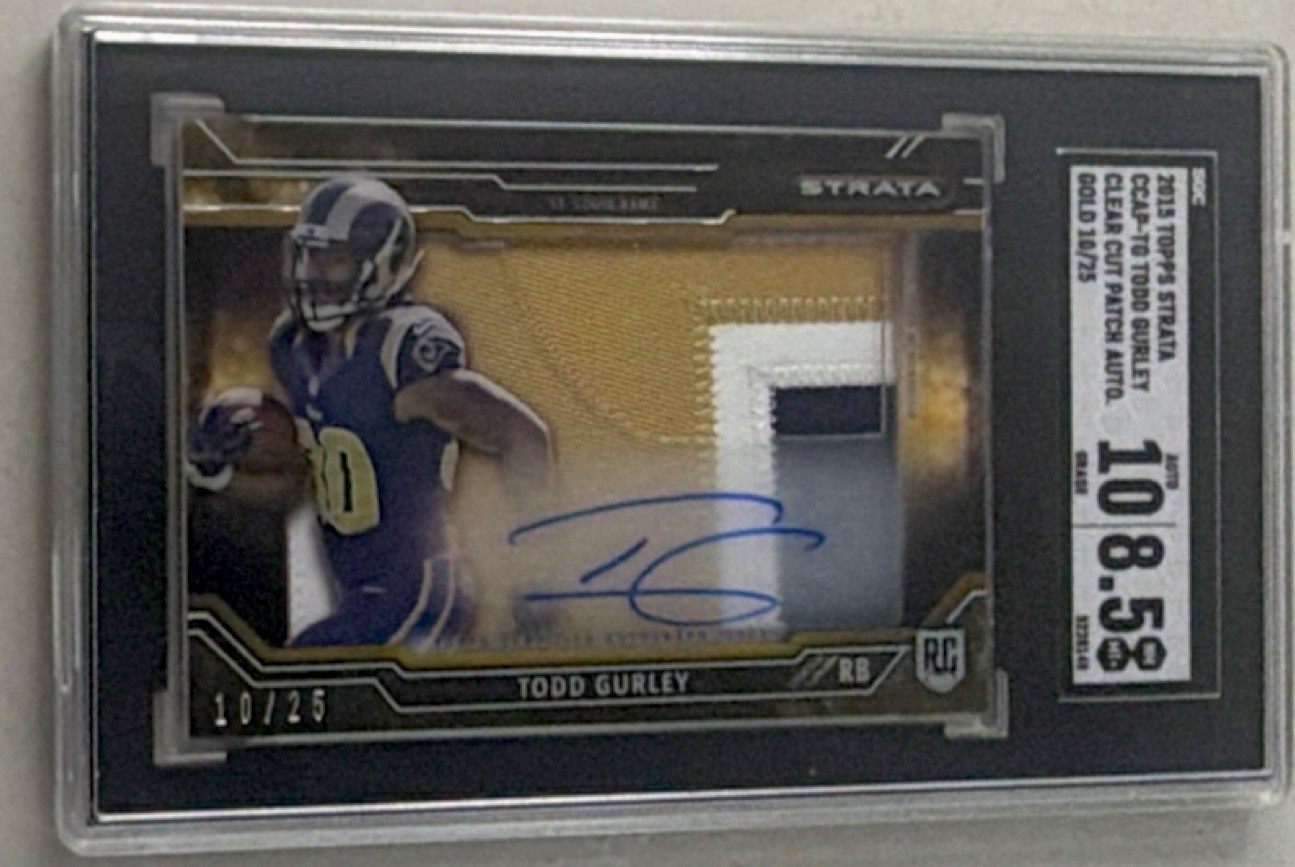 Todd Gurley Topps Strata Signature Patch #TG Gold