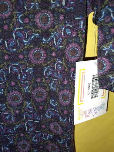 Lularoe Julia Women's Pullover Dress Sz Small S NWT Black Floral Flowers New - Picture 4 of 5
