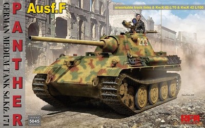 RYE FIELD MODEL 5045 1:35 Panther Ausf.F mit Spur & Kw.K 42 L/70 & Kw.K 42 L/100