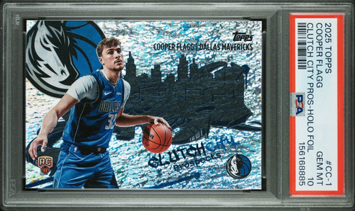 Cooper Flagg [Holo Blue Foil] #CC-1 2025 Topps Clutch City Prospect card