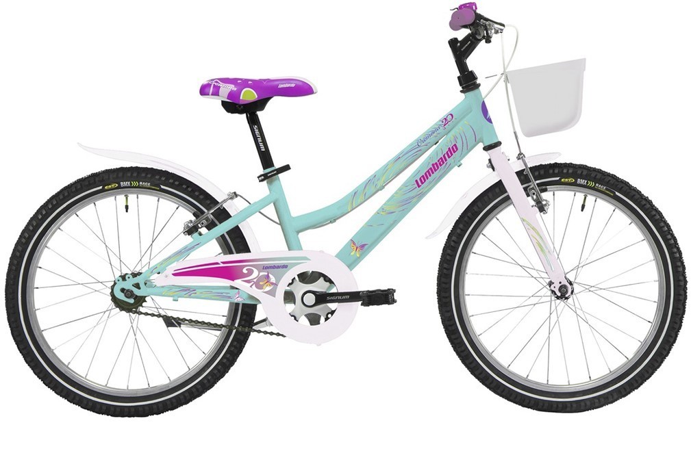 Bicicletta Da Bambina Mountain Bike 20 Lombardo Cremona 1 velocita' verde/bianco