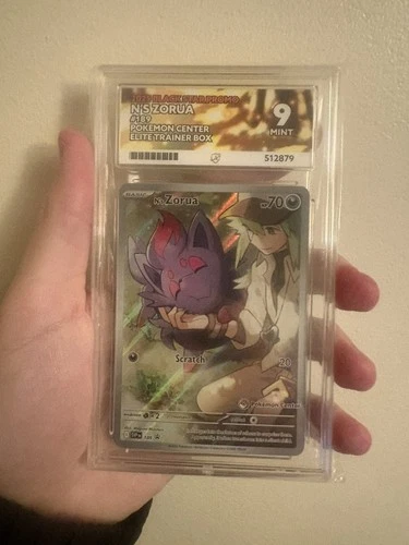 Pokemon Center Stamped Promo Ace 9 N's Zorua SVP189 Black Star