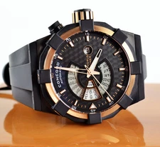 Concord C1 World Timer 18k Rose Gold 47mm DLC Men's Watch # 0320049 - NEW