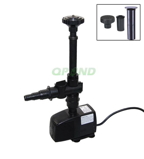 Jebao 792GPH Submersible Pond Pump w/ Fountain Nozzle Head Kit FT04