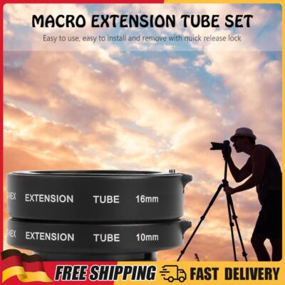 Metal Auto Focus Macro Extension Tube Set 10mm 16mm for Sony NEX E Mount Camera