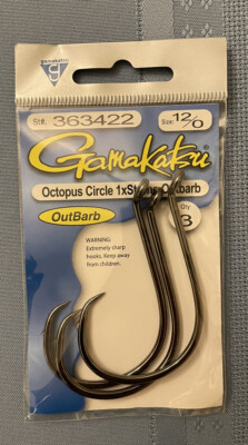 5 PACKS Gamakatsu Octopus Circle hook size 2/0 6 hooks per pack 5 PACKS Gamakatsu Octopus Circle hook size 2/0 6 hooks per pack
