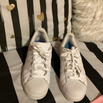 adidas superstar white shell toe Big Kids 5 1/2 | eBay