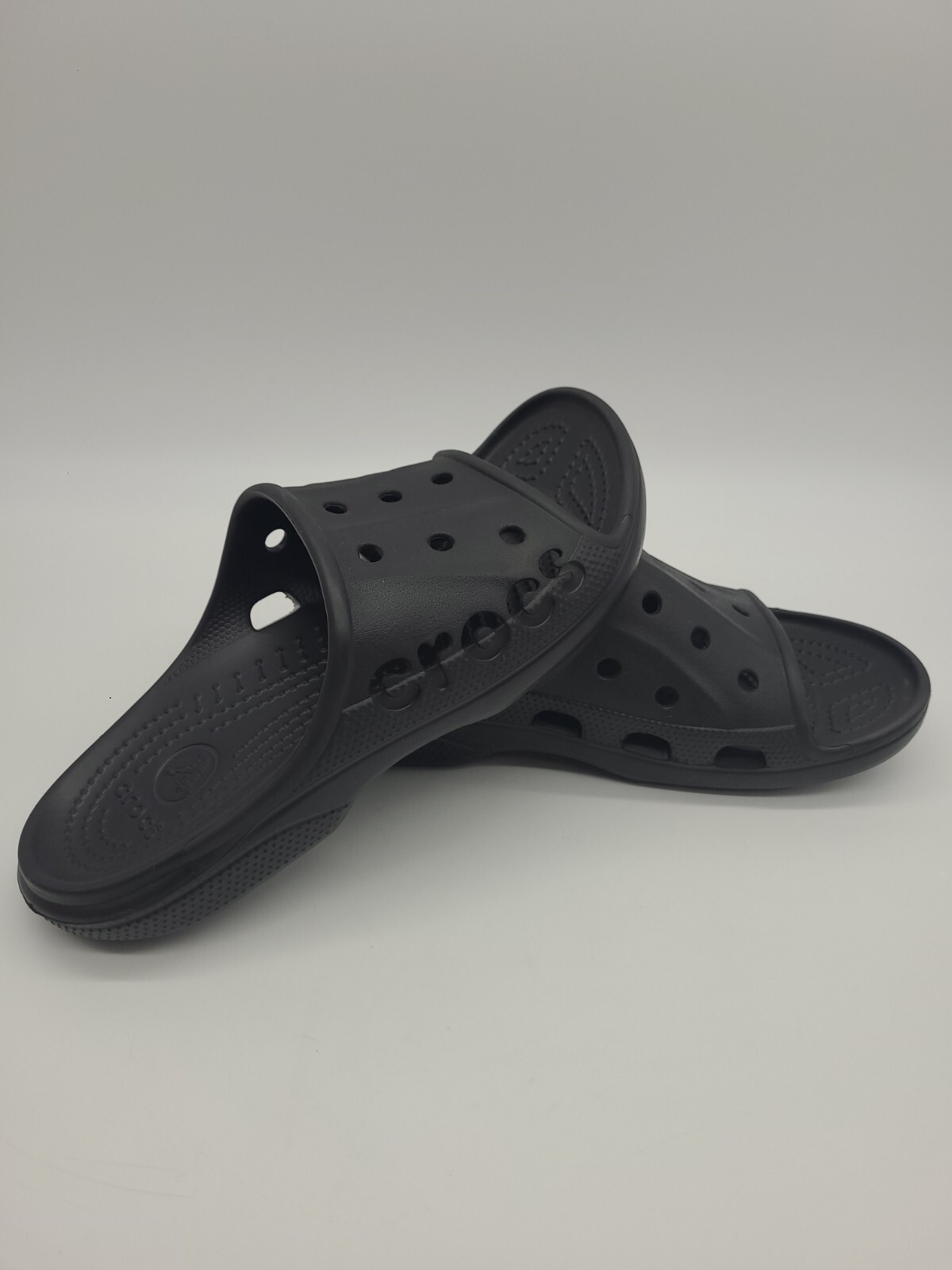 Crocs Baya Slide Black Sandals Women's 10 Men's 8 Slip on Shoes Slides NWOT  887350867350 | eBay