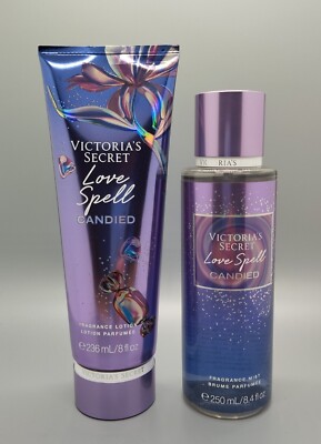 Victoria's Secret: Love Spell Candied- Bodylotion 236 ml+Körperspray 250 ml- Set