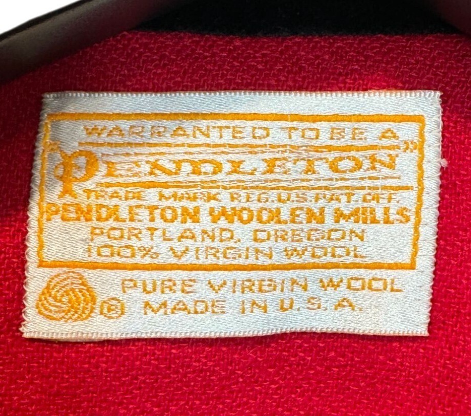 Pendleton Vintage Jacket Virgin Wool Red Black Fe… - image 2