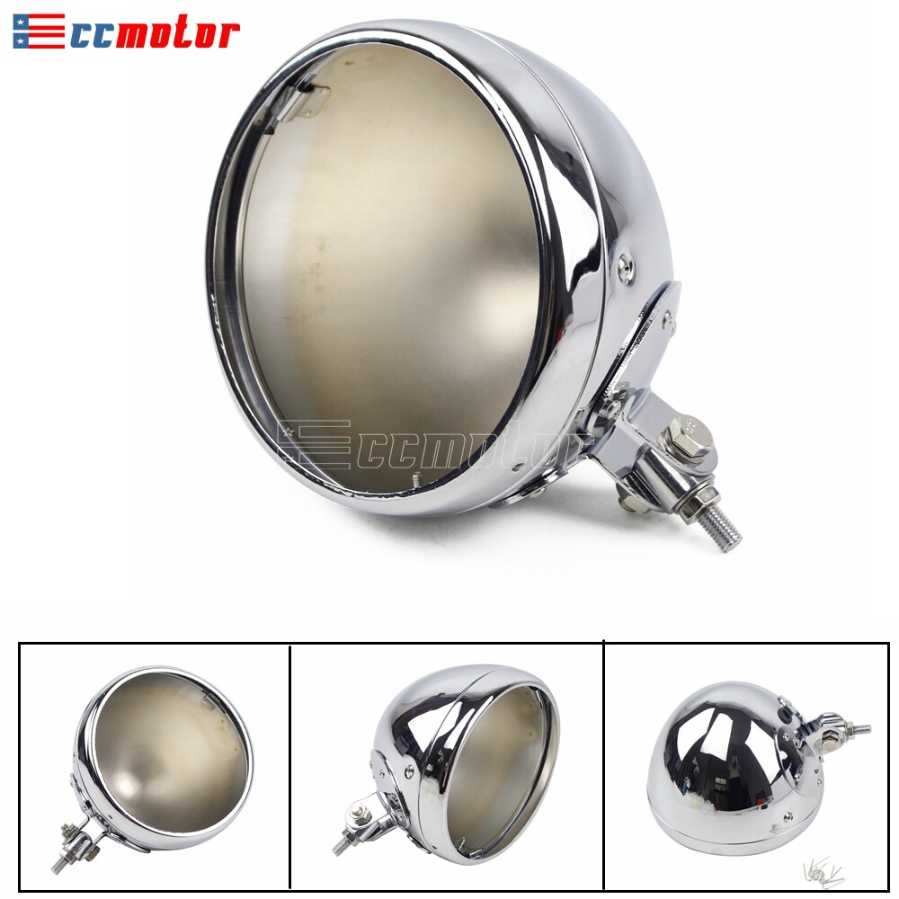 7 inch Headlight Chrome Housing Headlamp Light Bulb Bucket
