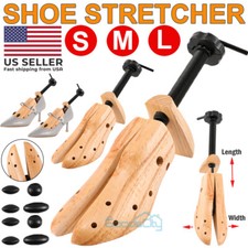 2-Way Adjustable Wooden Boot Shoe Stretcher Expander for Men Women Size US 4-13
