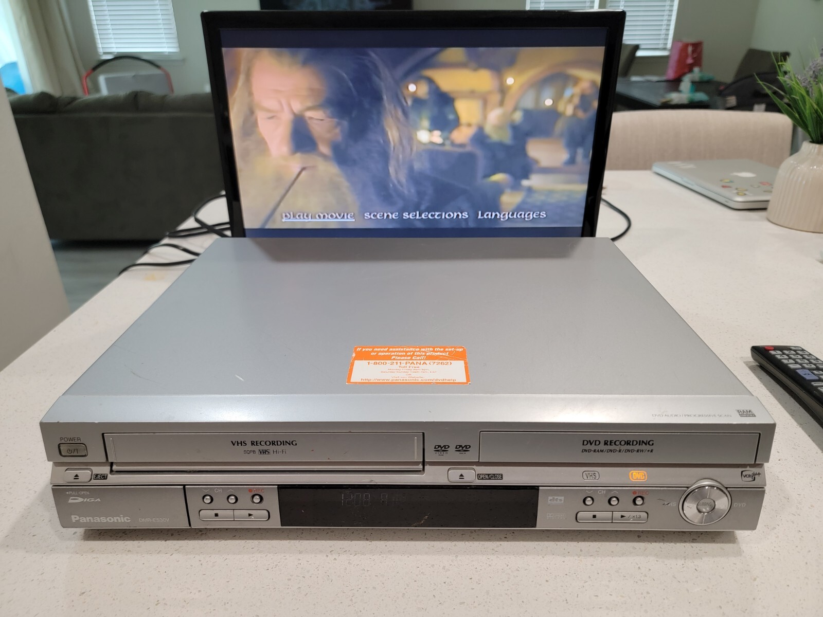 Panasonic DMRES30V DVD/VCR Combo Player Recorder NO Remote Tested eBay