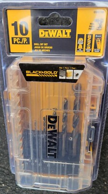 DeWalt - DWA1180 - Black and Gold Drill Bit Set - 10-Piece for 