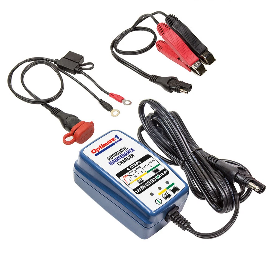 Cargador de Mantenimiento Batería AGM Gel Std Lfp Optimate 1 Duo 12V 0,6A Moto - Imagen 2 de 3