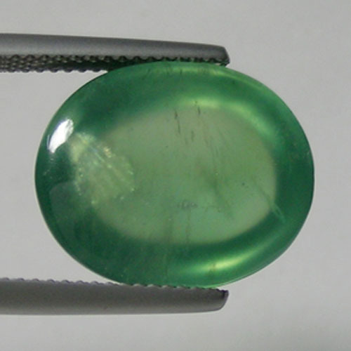 14.92 ct CLASSIC - BEST COLOR NATURAL GREEN PREHNITE _ CABOCHON 02515 No 3 - Picture 2 of 2