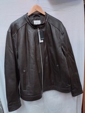 Bnwt Autograph Leather Jacket Uk 2xl Brown