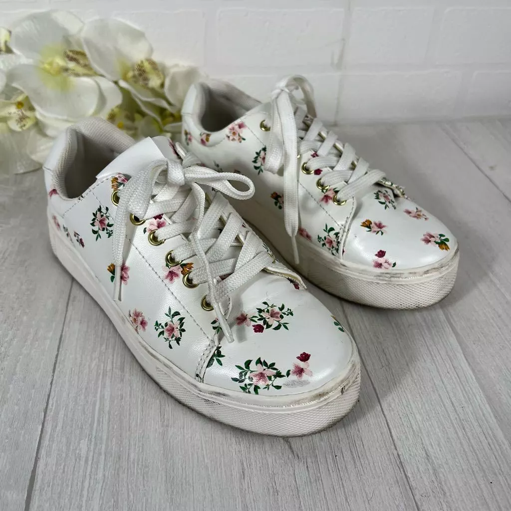 H M Womens floral Sneakers size 6 eBay