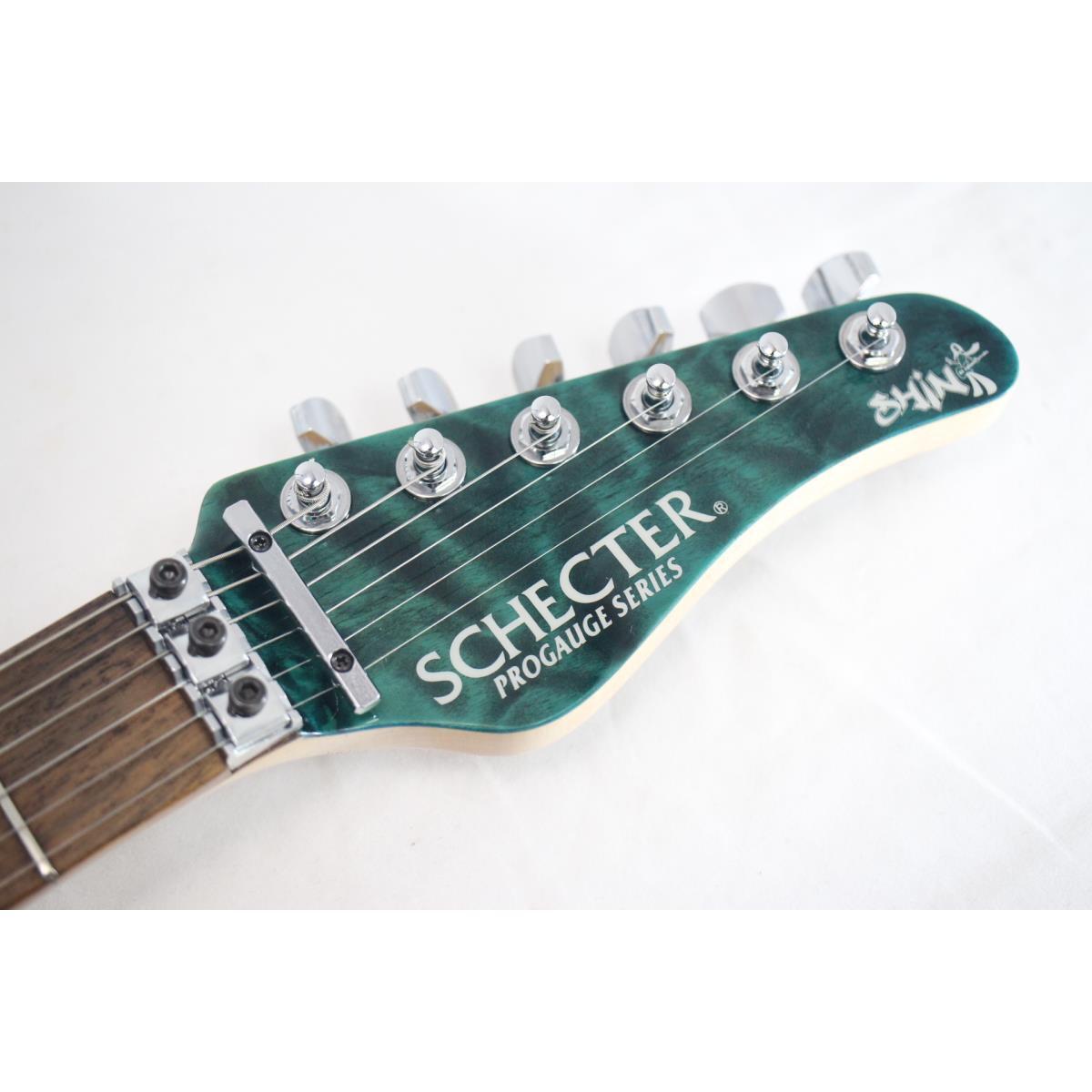 Electric Guitar USED SCHCTER PA-ZK-1 Black Turquoise Color Electric Guitar USED SCHCTER PA-ZK-1 Black Turquoise Color