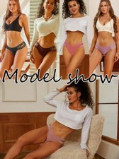 5pcs Contrast Lace Briefs, Hollow Out Seamless Stretchy Intimates Panties