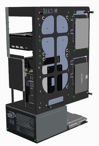 Open PC Case - M-CASE 180 ATX RAW / Test bench / RAW HARDWARE / 3x SSD 1 x HDD - Zdjęcie 5 z 15