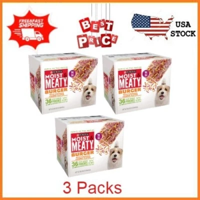 MOIST & MEATY Purina Moist and Meaty Burger With Cheddar Cheese Flavor Dry Soft Dog Food