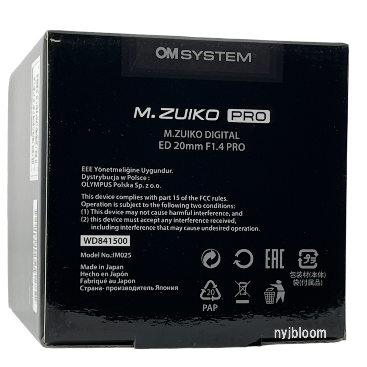 Olympus - OM SYSTEM PRO 20mm F1.4 WP Lens - Black for sale Olympus - OM SYSTEM PRO 20mm F1.4 WP Lens - Black for sale