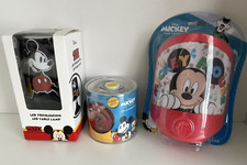 MICKY MAUS 3-er SET LED Tischlampe + LED Lichterkette +Nachtlicht  Kinder Disney