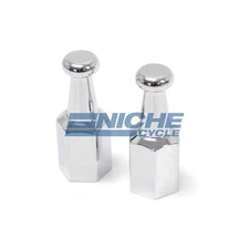 Chrome Motorcycle Scooter Cargo Net Bungee Net Nuts Set