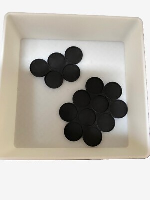Bewegungstabletts für runde 25mm Basen für Warhammer 40K, One Page Rules, AOS
