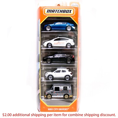 Matchbox ''MBX City Drivers'' Collection Metal Model Car Set - Pack of 5