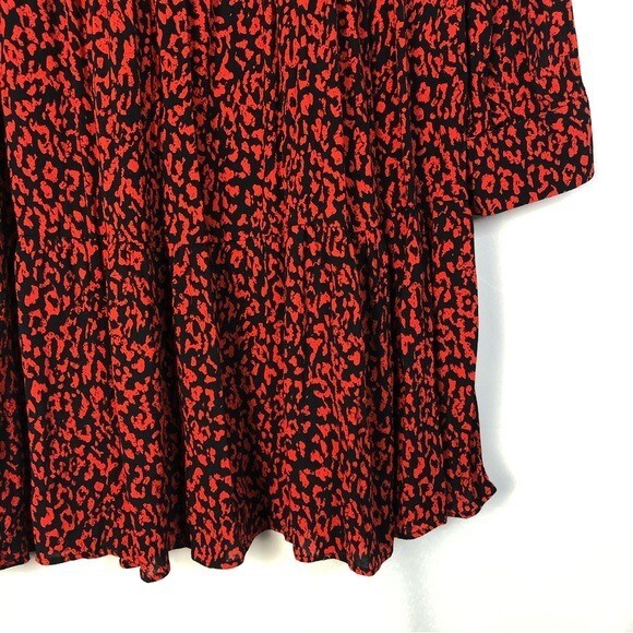 red leopard dress zara Zara red leopard animal print dress S (4-6)