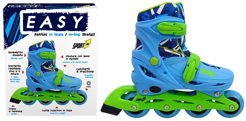 Pattini In Linea Easy Roller Blu 35-38 Sport One