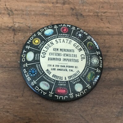 Vintage Advertising ''Golden State Gem Co.'' Mirror Los Angeles California