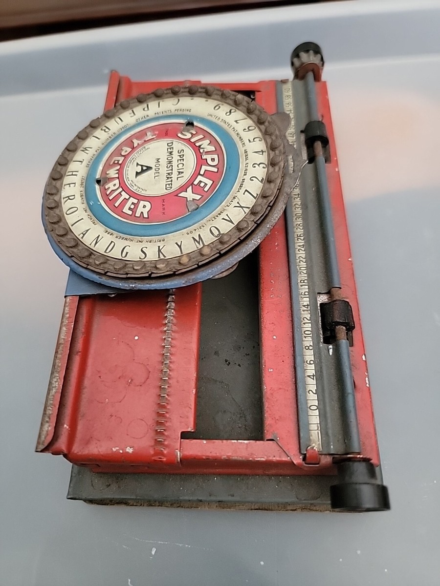 Jouet Machine à écrire Ancienne Simplex Modèle 300 – Début 1900 – États-Unis