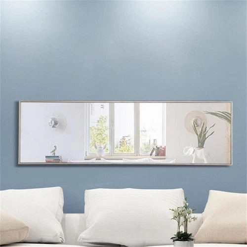 Elegant Decor Monet 60" x 18" Rectangle Metal Frame Mirror in Silver - Picture 2 of 14