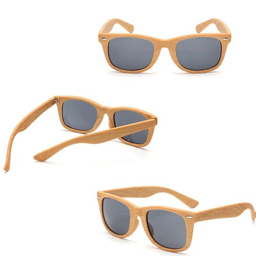 Vintage Zebra Bamboo Wood Polarized Sunglasses UV Protection - Picture 3 of 8